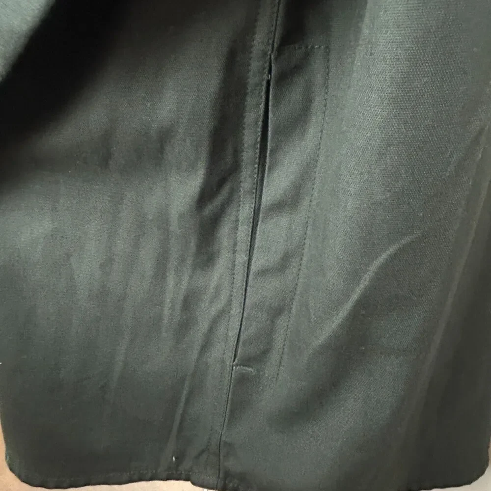 Yellow Stone TV Show Dark Green Chore Shirt Black Fleece Hood Size Large New